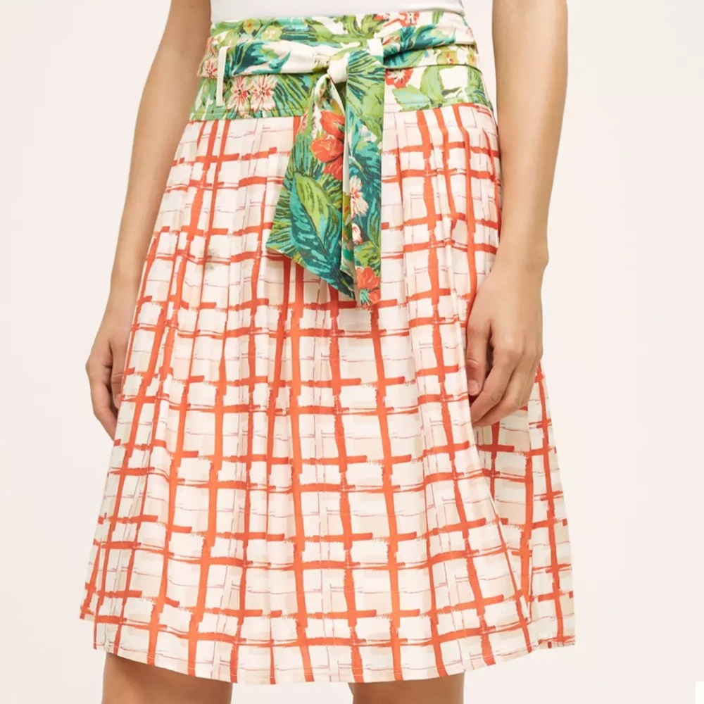 ANTHROPOLOGIE ~ MAEVE ~ RED & WHITE COUNTRY FAIR SKIRT ~ SIZE 6 - Picture 3 of 12